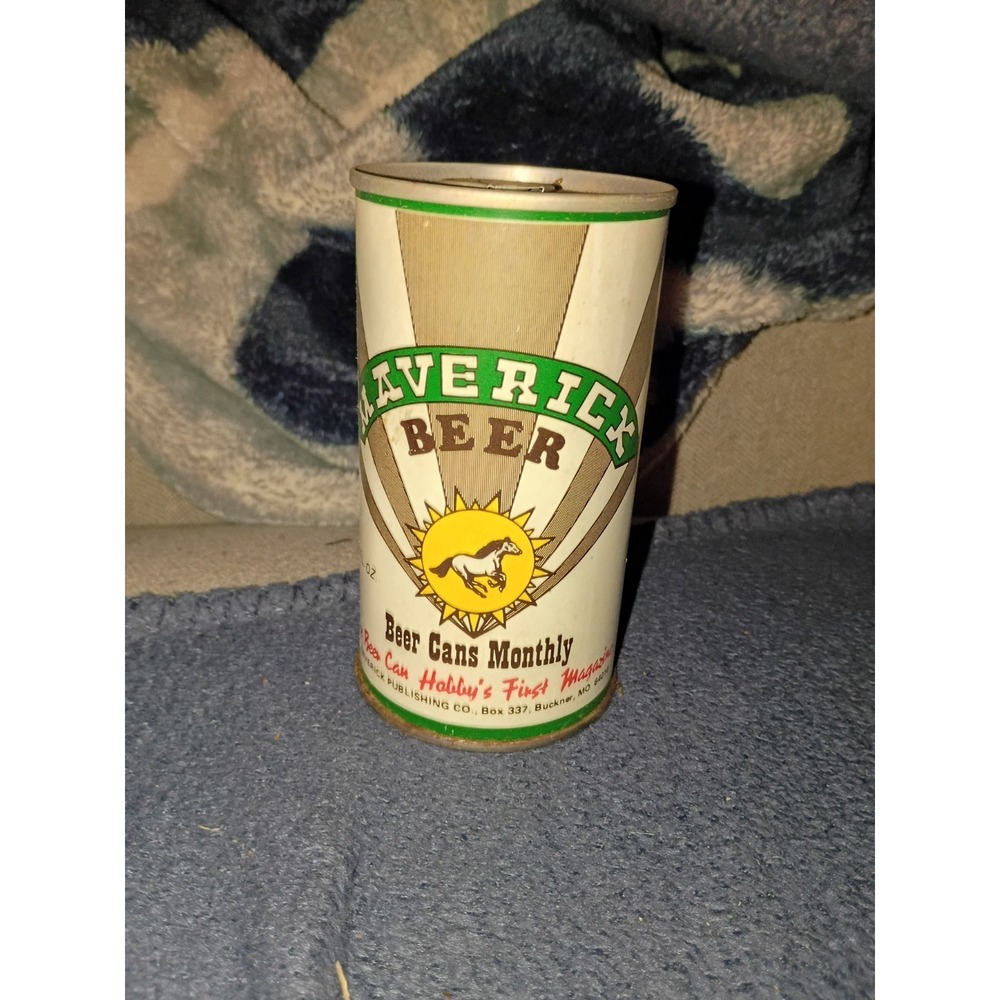 Maverick Beer Pull Tab Flat Top 1980 Missouri Empty Rustic